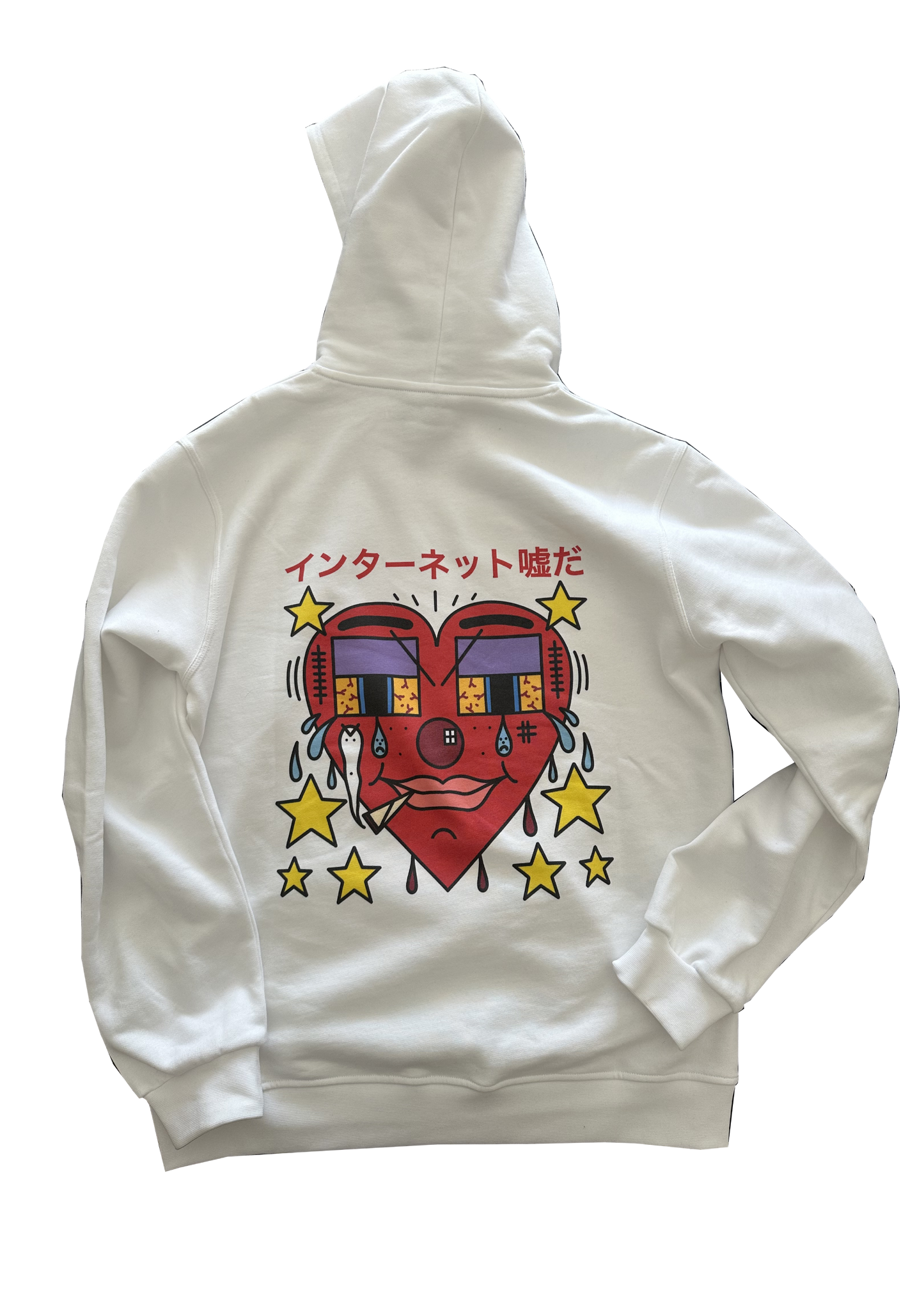 WHITE HOODIE "INTERNET IS A LIE"