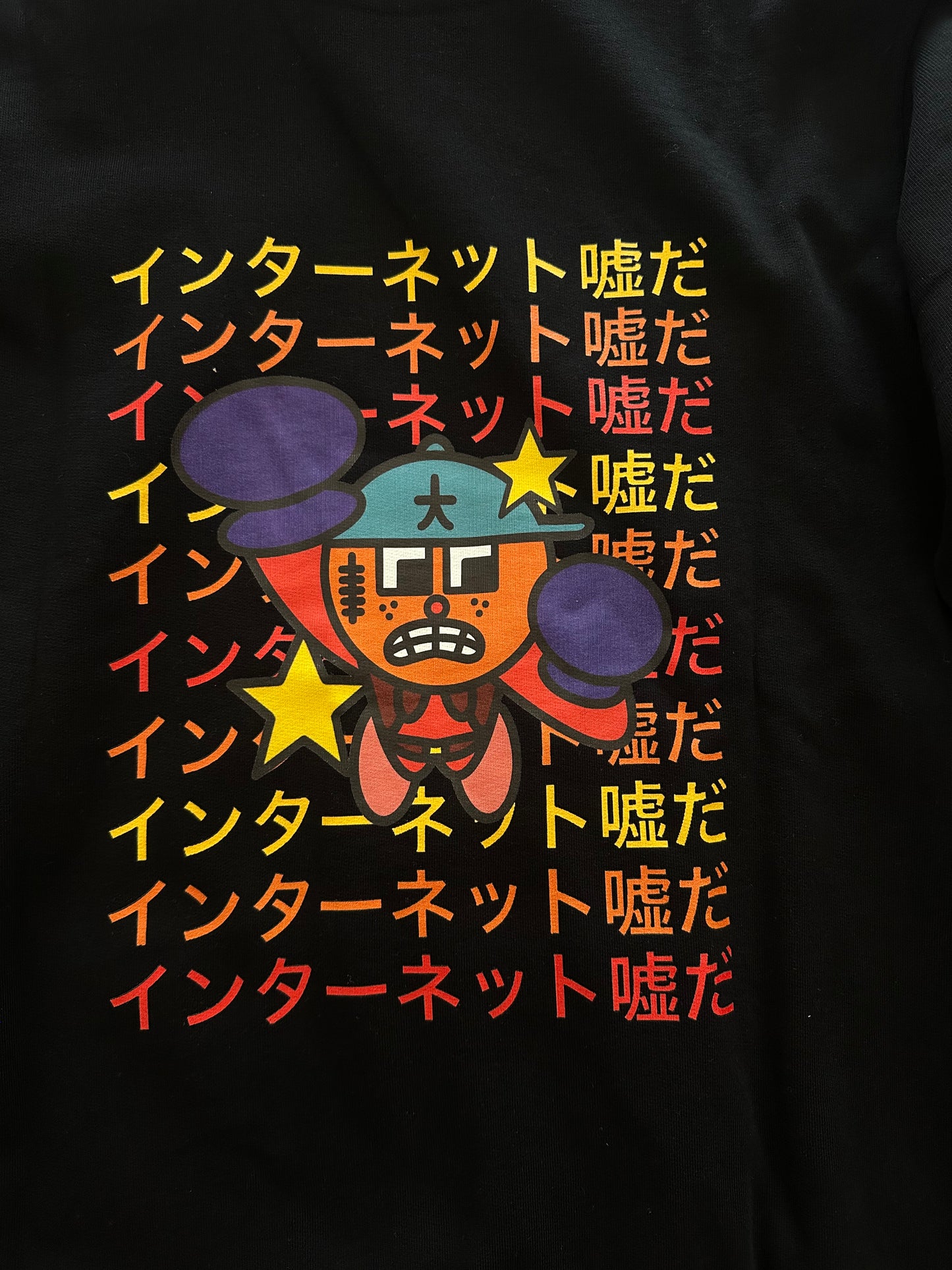 BLACK HOODIE "INTERNET IS A LIE"